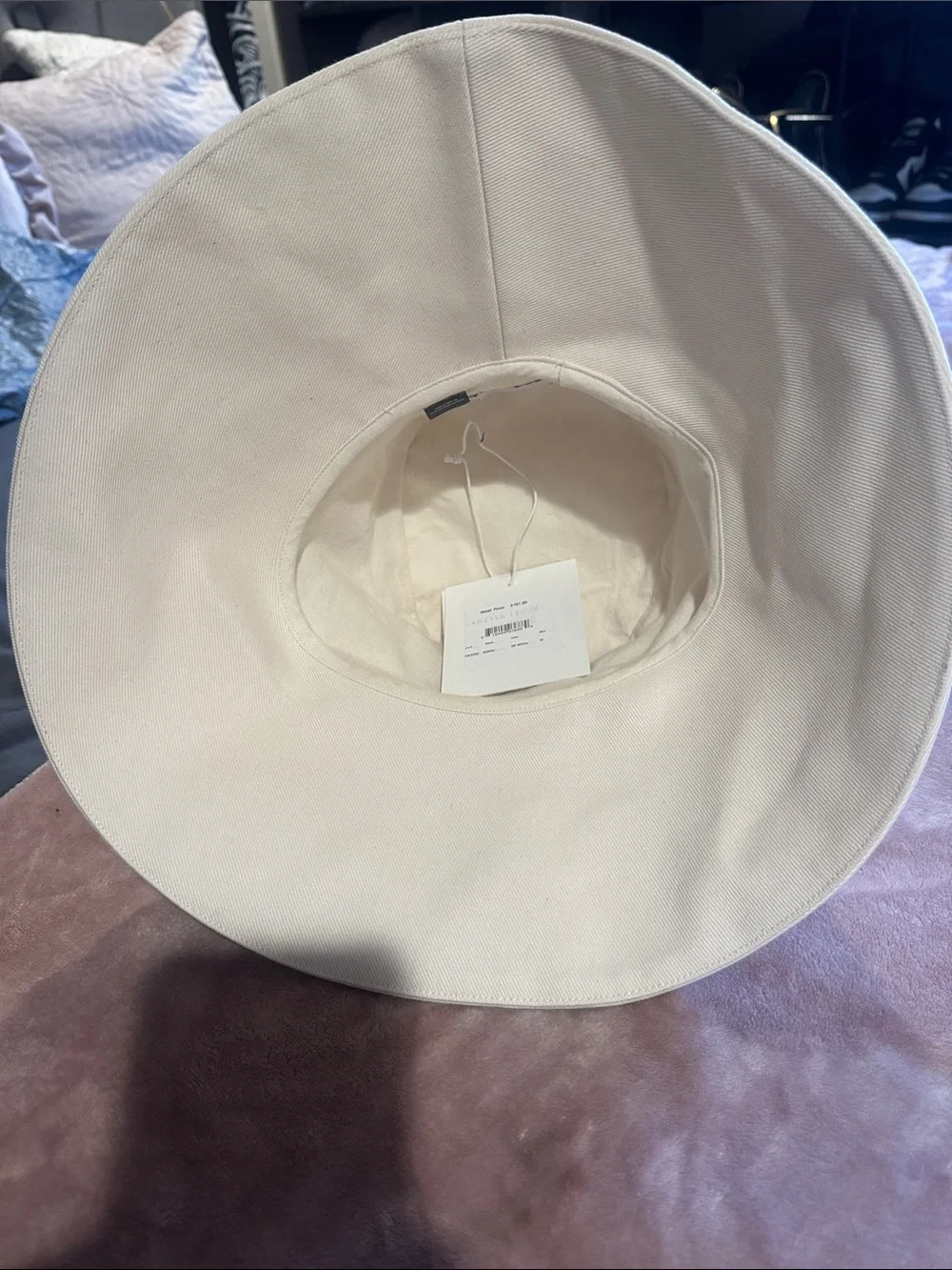 Janessa Leone Cream Bucket Hat